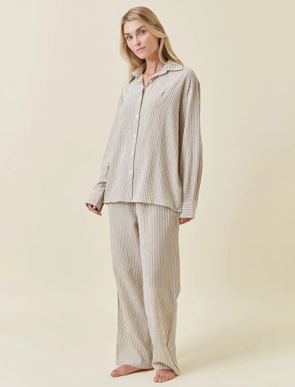 Karen Walker Seersucker Stripe PJ Set