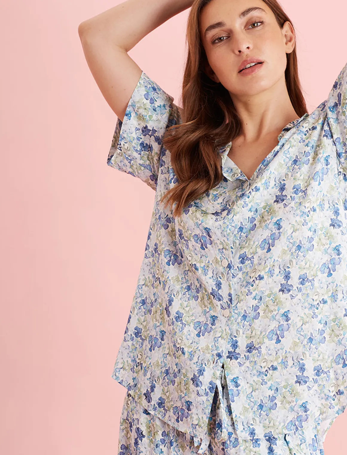 Lily Jane Satin Short Sleeve Shirt
