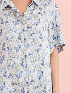 Lily Jane Satin Short Sleeve Shirt