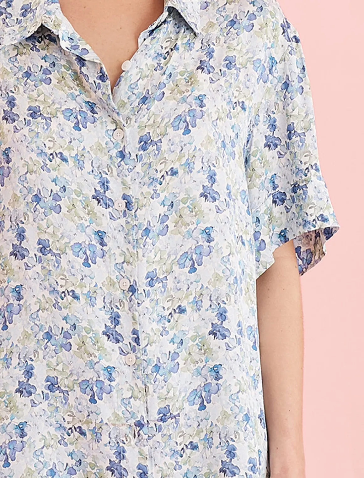 Lily Jane Satin Short Sleeve Shirt