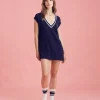 Luxe Waffle Tennis Logo Tank Dress