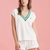 Luxe Waffle Tennis Logo Tank