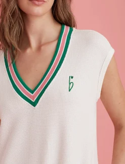 Luxe Waffle Tennis Logo Tank Dress