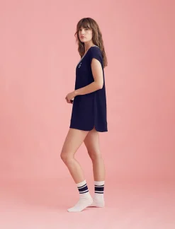 Luxe Waffle Tennis Logo Tank Dress