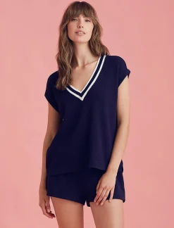 Luxe Waffle Tennis Tank