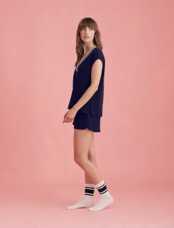 Luxe Waffle Tennis Tank