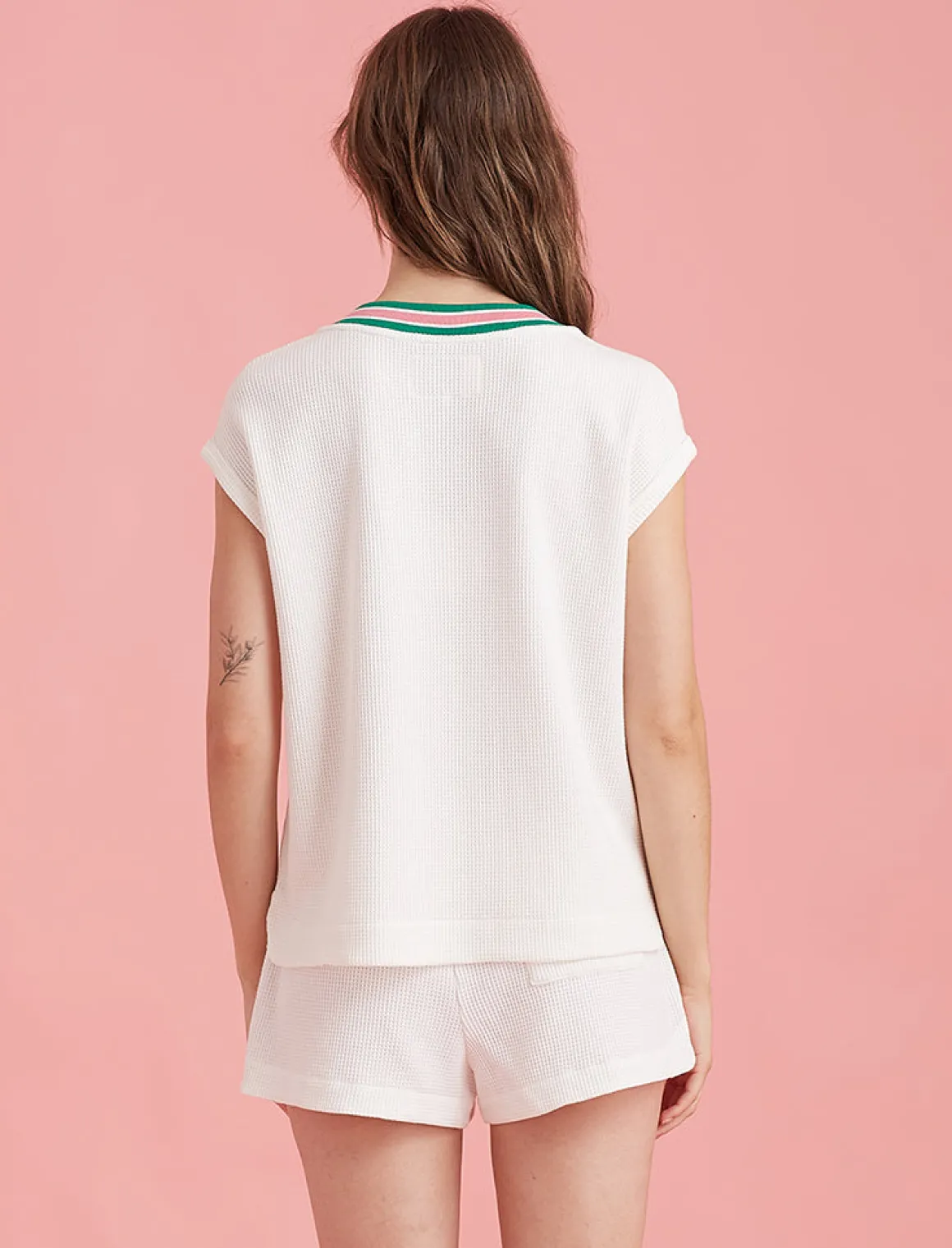 Luxe Waffle Tennis Tank
