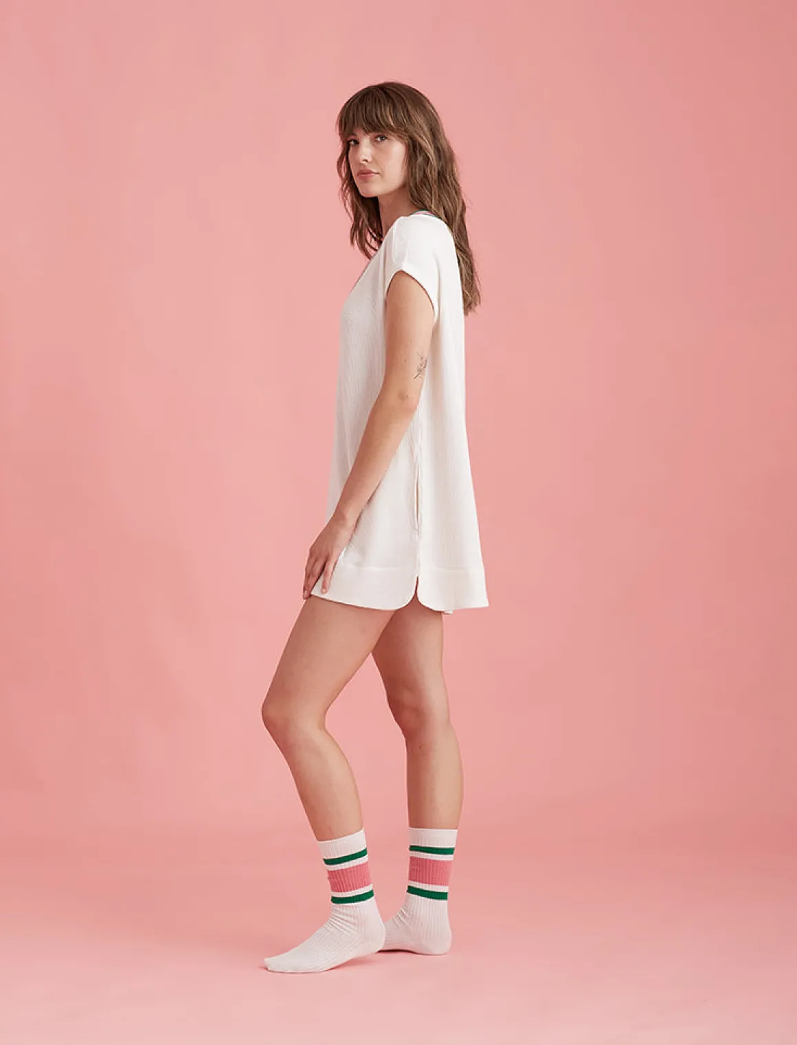 Luxe Waffle Tennis Tank Dress