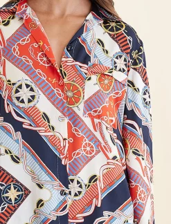 Marine Silk Full Length PJ Set