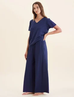 Maya Linen Cotton Full Length Pant