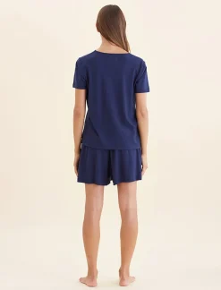 Maya Linen Cotton V-Neck Tee