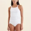 Milla High Neck Rib Shelf Bra Tank