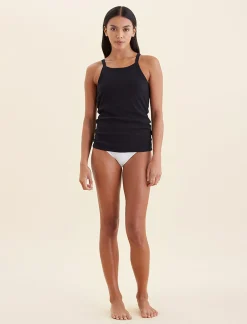 Milla High Neck Rib Shelf Bra Tank