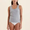 Milla Rib Shelf Bra Henley Tank