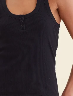 Milla Rib Shelf Bra Henley Tank
