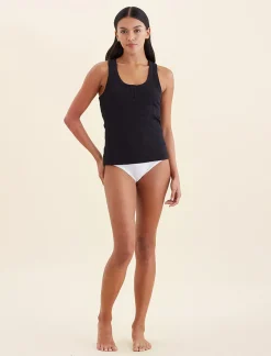 Milla Rib Shelf Bra Henley Tank