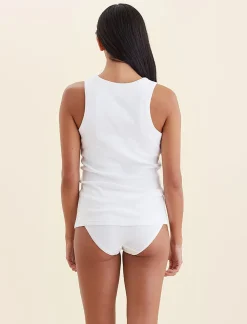 Milla Rib Shelf Bra Henley Tank