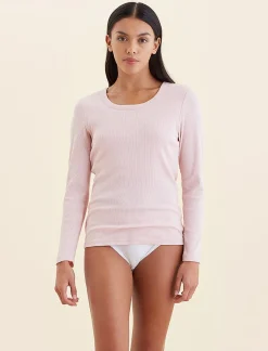 Milla Rib Shelf Bra Long Sleeve Tee