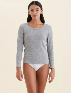 Milla Rib Shelf Bra Long Sleeve Tee