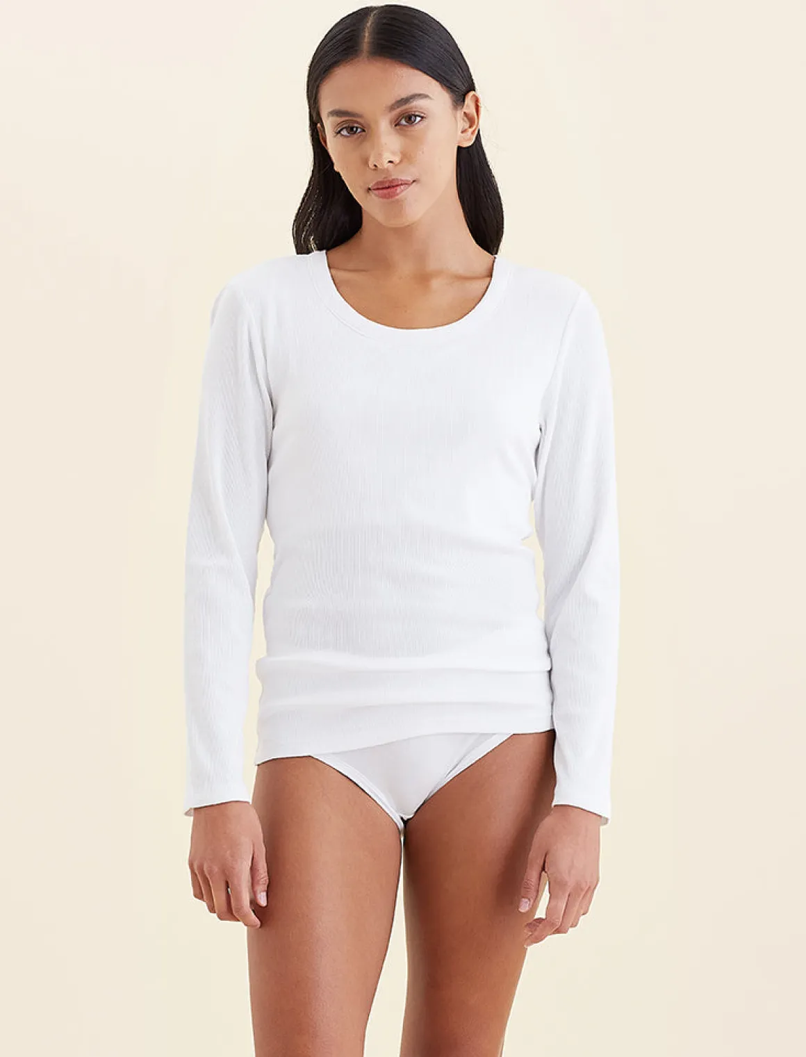 Milla Rib Shelf Bra Long Sleeve Tee