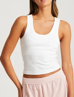 Milla Rib Shelf Bra Semi Crop Tank