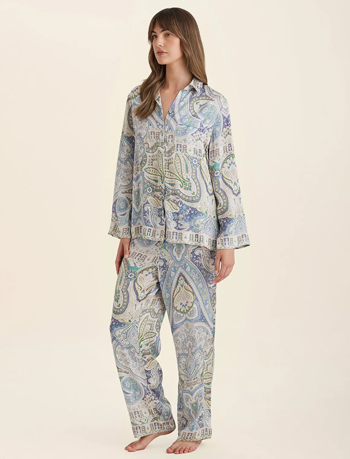 Nahla Printed Silk PJ