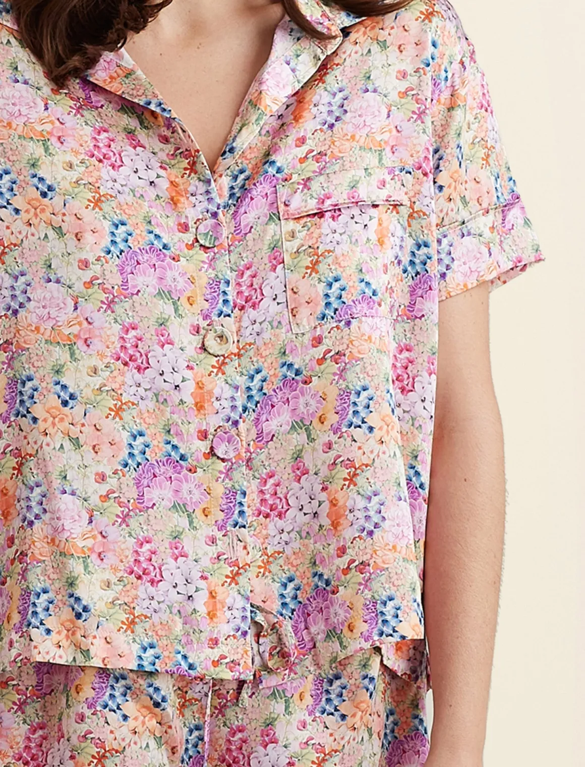 Painted Travels Silk Boxer PJ Set