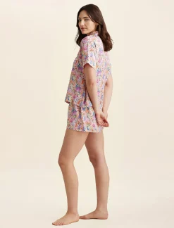 Painted Travels Silk Boxer PJ Set
