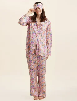 Painted Travels Silk Full Length PJ & Eyemask