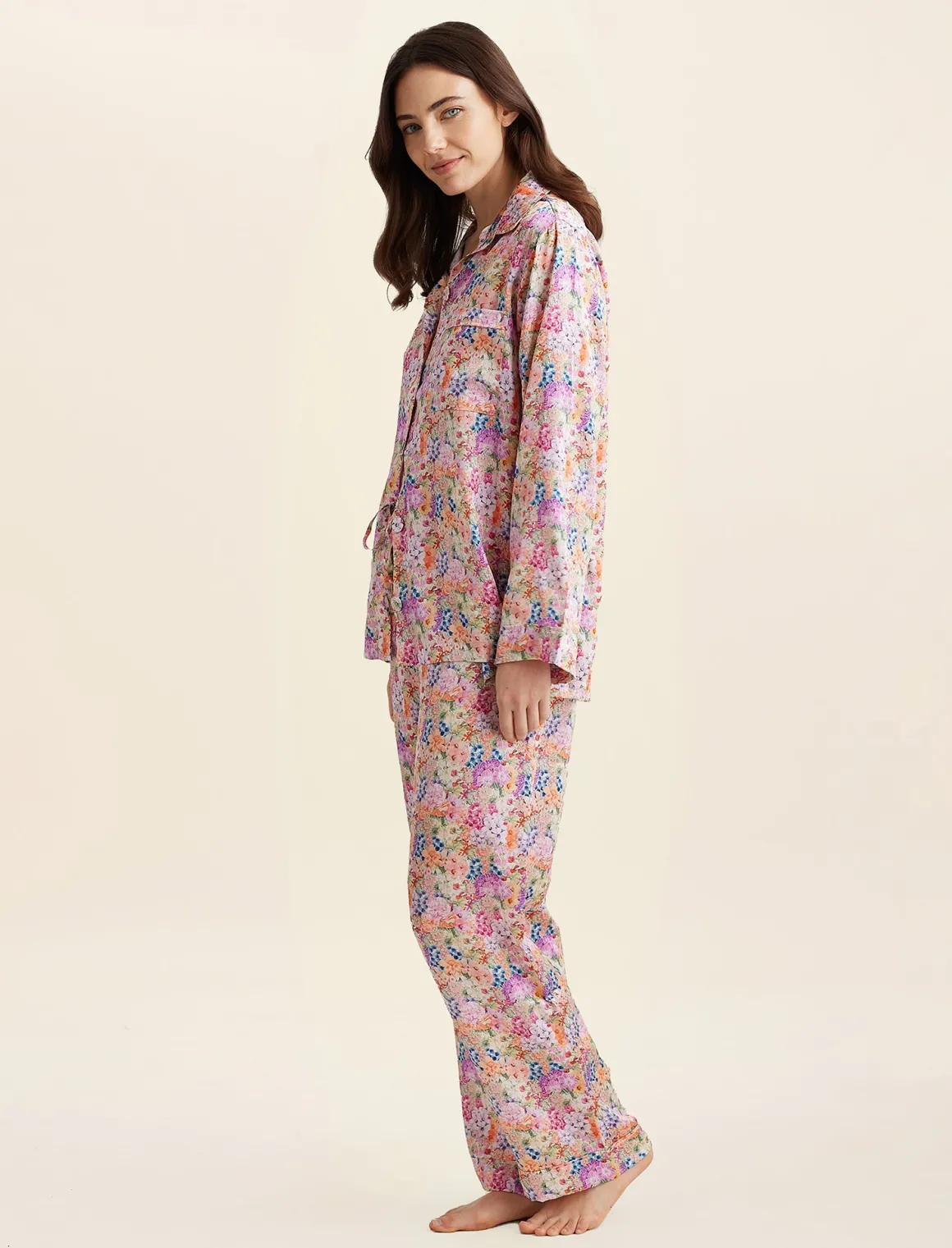 Painted Travels Silk Full Length PJ & Eyemask