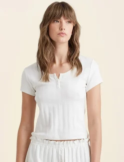 Pippa Pointelle Short Sleeve Tee