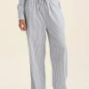 Sabine Seersucker Stripe Full Length Pant