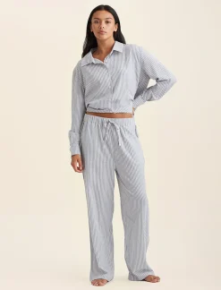 Sabine Seersucker Stripe Full Length Pant