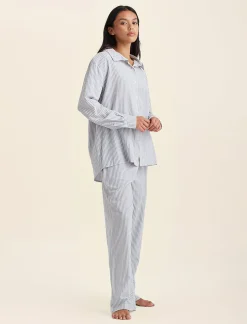 Sabine Seersucker Stripe Boyfriend Shirt