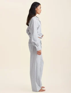 Sabine Seersucker Stripe Full Length Pant