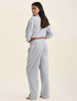 Sabine Seersucker Stripe Full Length Pant