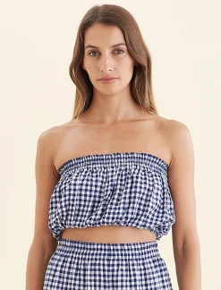 Seersucker Bandeau Bralette