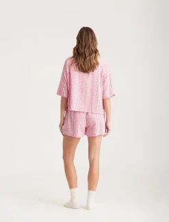 Seersucker Gingham Boxer PJ Set