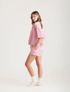 Seersucker Gingham Boxer PJ Set