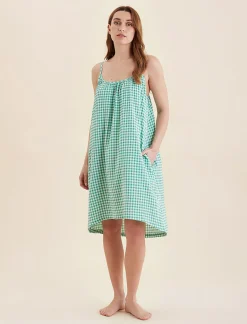 Seersucker Strappy Nightie