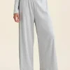 Soft Baby Rib Full Length Wide Leg Pant