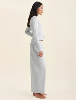 Soft Baby Rib Full Length Wide Leg Pant