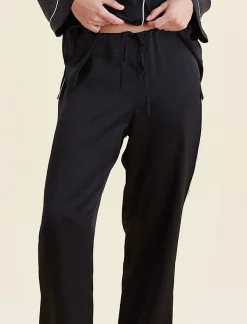 Sylvie Silk Piped Full Length PJ