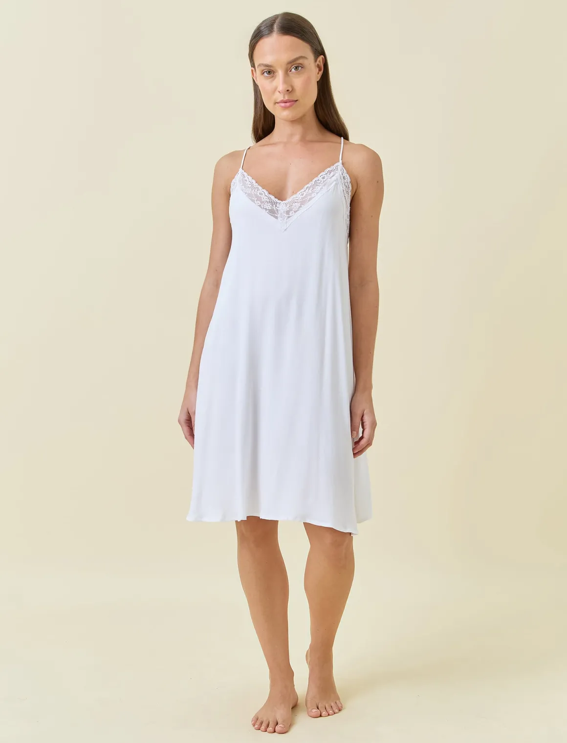 Talia Lace Front Midi Nightie