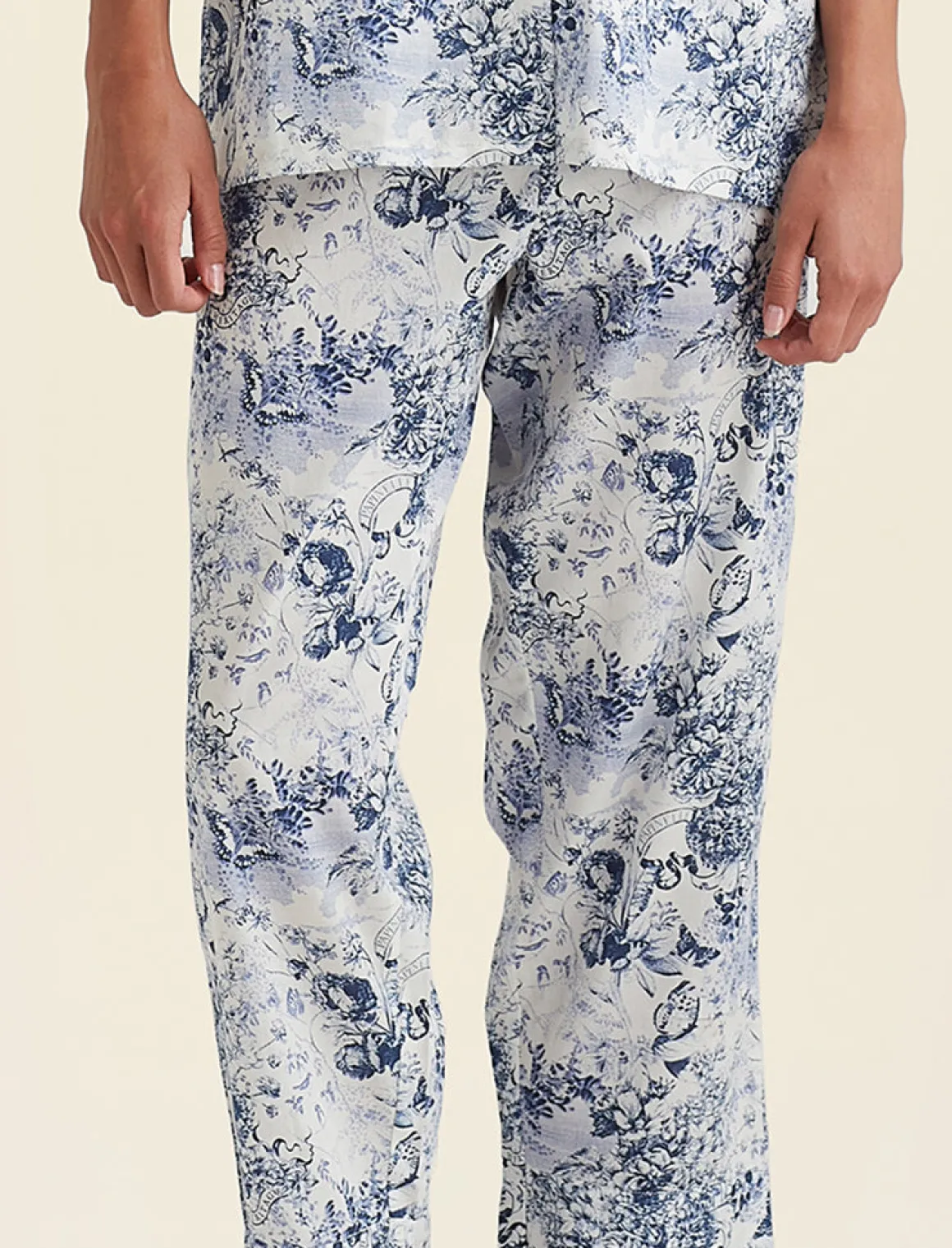 Toile De Jouy Crop PJ Set