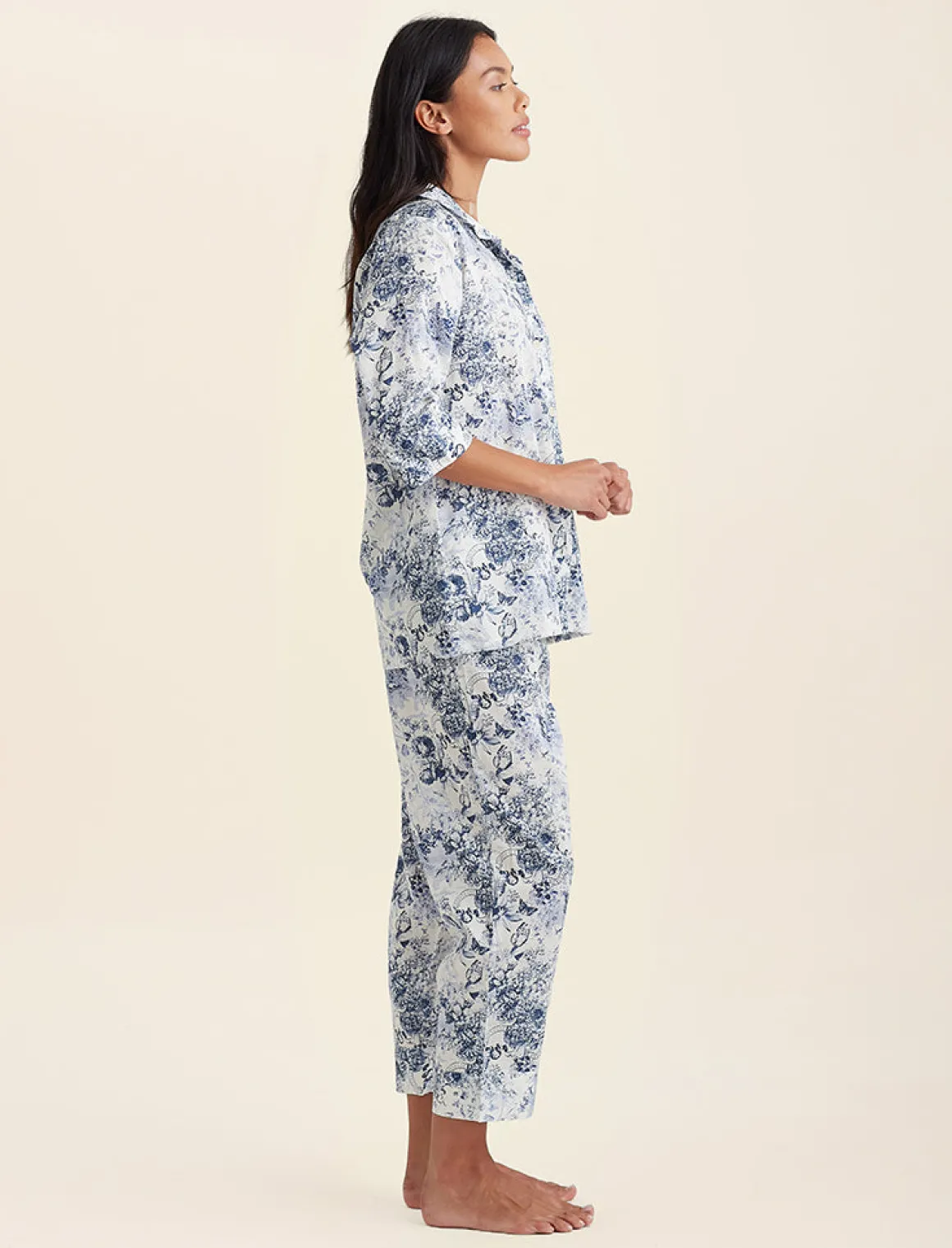 Toile De Jouy Crop PJ Set