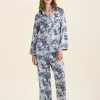 Toile De Jouy Pure Silk Full Length PJ Set
