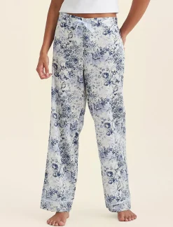 Toile De Jouy Straight Leg Full Length Pant