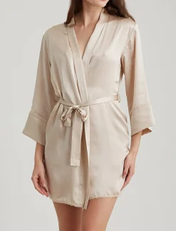 Washable Silk Short Robe